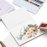 HIMI Watercolor Paper Pad, 5.5x8.5", 50 Sheet Mixed Paper Pad, Painting, Watercolor, Mixed Media and Ink Sketchbook for Adult Student Beginner, Art Supplies Paint Pad Gift (Purple)