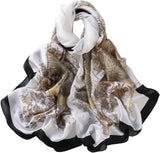 وشاح حريري من واي ام اكس اتش اتش بي، مصنوع من حرير التوت، وشاح شال لف طويل خفيف الوزن …