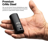 Capri Tools 1/2-Inch Drive Deep Impact Socket Set with Adapters and Extensions, Chrome Molybdenum, Master Set Metric and SAE, Manganese Phosphate, 63-Piece