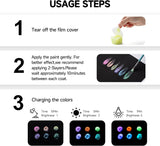 HIMI Glow in The Dark Jelly Gouache Paint Set, 6 Colors 23ml, Jelly Cup Design, Travel carry, Non Toxic Paint for Canvas and Paper, Art Supplies for Professionals
