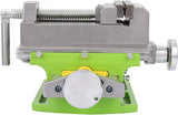3 Cross Sliding Drill Press Vise Flat Tongs 2 Way X Y Bench Clamp for Woodworking Metalworking