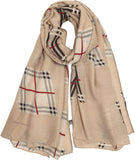 وشاح مصنوع للنساء، وشاح وشال انيق ناعم وخفيف الوزن بلون واحد من فينيزو لجميع المواسم