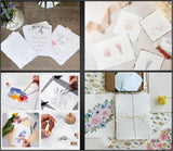 ورق بحواف ديكل من خبالكار مصنوع يدويا من 40 ورقة مقاس ايه 4 300 غرام لكل متر مربع لون ابيض 100% قطن صديق للبيئة لبطاقات التهنئة والدعوات والخط والقرطاسية والزفاف والرسم (A4 40 ورقة)