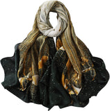 وشاح حريمي حريري الملمس وعصري وطويل وخفيف الوزن من واي إم إكس إتش إتش بي، شال للوقاية من الشمس