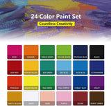 Yooson Gouache Paint-HIMI,24 Colors x 30ml/1oz with 3 Brushes & a Palette,Jelly Cup Design, Non-Toxic, Perfect for Beginners,Artists, Students (Pink)