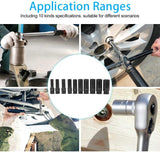 Impact Socket Set 1/2in Drive Hex Socket Chrome Molybdenum Steel Impact Socket Replacement Heavy Duty Tool, Set of 10 Pieces