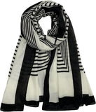 وشاح مصنوع للنساء، وشاح وشال انيق ناعم وخفيف الوزن بلون واحد من فينيزو لجميع المواسم