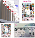 AOOK A3 Watercolor Paper Pad, 11.69X16.53 (140Lb/300Gsm) 20 Sheet Mixed Paper Mat, Top Packaging, Fine Texture, Suitable for Watercolor and Acrylic Art Mats (SX004 A3)