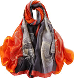 وشاح حريمي حريري الملمس وعصري وطويل وخفيف الوزن من واي إم إكس إتش إتش بي، شال للوقاية من الشمس