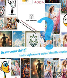 AOOK A3 Watercolor Paper Pad, 11.69X16.53 (140Lb/300Gsm) 20 Sheet Mixed Paper Mat, Top Packaging, Fine Texture, Suitable for Watercolor and Acrylic Art Mats (SX004 A3)