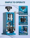 Manual or Drill Powered Wire Stripper Machine, 0.06''-1'' Wire Stripping Machine with Hand Crank or Drill, 65MN Spring Steel Blade Aluminum Frame Wire Peeler for Scrap Copper Recycling