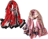 وشاح حريري من واي ام اكس اتش اتش بي، مصنوع من حرير التوت، وشاح شال لف طويل خفيف الوزن …