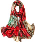 وشاح حريمي حريري الملمس وعصري وطويل وخفيف الوزن من واي إم إكس إتش إتش بي، شال للوقاية من الشمس