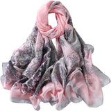 وشاح حريري من واي ام اكس اتش اتش بي، مصنوع من حرير التوت، وشاح شال لف طويل خفيف الوزن …