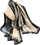 وشاح ساتان عصري وطويل وخفيف الوزن بتصميم رائج مصنوع من حرير ملبيري 100% للنساء من نيويرير