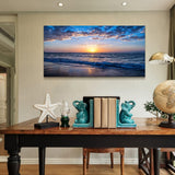 هايديكورارت لوحة فنية جدارية مطبوعة على قماش مناظر طبيعية لغرفة النوم وغرفة المعيشة وديكور الحائط وديكور المنزل (20 × 40 انش × قطعة واحدة)، أزرق