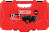 CRAFTSMAN Deep Impact Socket Set, SAE, 1/2-Inch, 23 Pieces (CMMT16970)