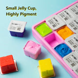 Yooson Gouache Paint-HIMI,24 Colors x 30ml/1oz with 3 Brushes & a Palette,Jelly Cup Design, Non-Toxic, Perfect for Beginners,Artists, Students (Pink)