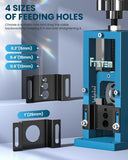 Manual or Drill Powered Wire Stripper Machine, 0.06''-1'' Wire Stripping Machine with Hand Crank or Drill, 65MN Spring Steel Blade Aluminum Frame Wire Peeler for Scrap Copper Recycling