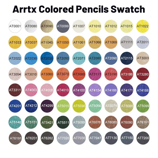 Arrtx Colored Pencils 72 Colors Professional Soft Lead Colored Pencils Set