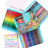 72 lápis coloridos a óleo profissional, lápis do artista ajustados para colorir livros prêmio artista série macia chumbo para desenhar