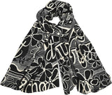 وشاح مصنوع للنساء، وشاح وشال انيق ناعم وخفيف الوزن بلون واحد من فينيزو لجميع المواسم