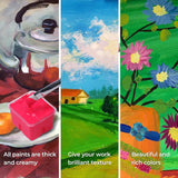 ARTFLY MIYA Gouache Paint Set, 56 Colors x 30ml Jelly Cup Design in a Carrying Case, Non Toxic Gouache Paint Perfect for Artists, Students, Gouache Opaque Painting