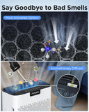 Air Purifiers for Home Large Room 2000 Ft² with Washable Filters, Fragrance Sponge, MOOKA H13 HEPA Filter Pet Air Purifier for Bedroom, Air Cleaner for Smoke Dust Pollen Pets Hair Odor, KJ190L White