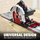 Milescraft 1409 Track Saw Guide – Universal Compatibility for Circular Saws with Blades up to 7-1/4”. 50” Cutting Range with 2” Cutting Depth. All Aluminum Construction. Expandable Cutting Range