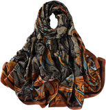 وشاح حريمي حريري الملمس وعصري وطويل وخفيف الوزن من واي إم إكس إتش إتش بي، شال للوقاية من الشمس