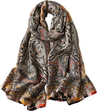 وشاح ساتان عصري وطويل وخفيف الوزن بتصميم رائج مصنوع من حرير ملبيري 100% للنساء من نيويرير