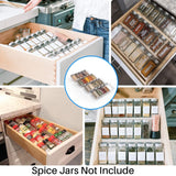 EOGILY Spice Drawer Organizer, Acrylic Spice Rack Organizer for Kitchen Drawer, 4 Slanted Tier Expandable Drawer Inserts for Spices, for Cabinet (Style 5#)