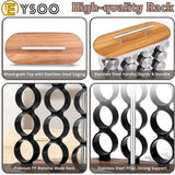 EYSOO Spice Rack with 20 Empty Jars Spice Jars Rack Spice Jars Set Spice Rack Organizer Seasoning Rack for Kitchen Countertop Stainless Steel Spice Rack with Funnel and 200 Spice Labels