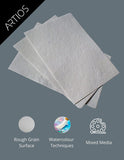 ورق ألوان مائية للفنانين من أرتوس A3 300 GSM - قطن 100%، معصور على البارد، خالٍ من الأحماض، ورق ألوان مائية يدوي للألوان المائية، أكريليك، جواش، حبر وسائل وسائط مختلطة، 24 ورقة