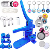 Button Maker Machine Multiple Sizes 25mm-32mm-58mm (500 Buttons,15 Bottle Openers,15 Fridge Magnets,15 Keyring Buttons, 500+ Free Designs,3 Circle Cutters) - Pin Maker Machine