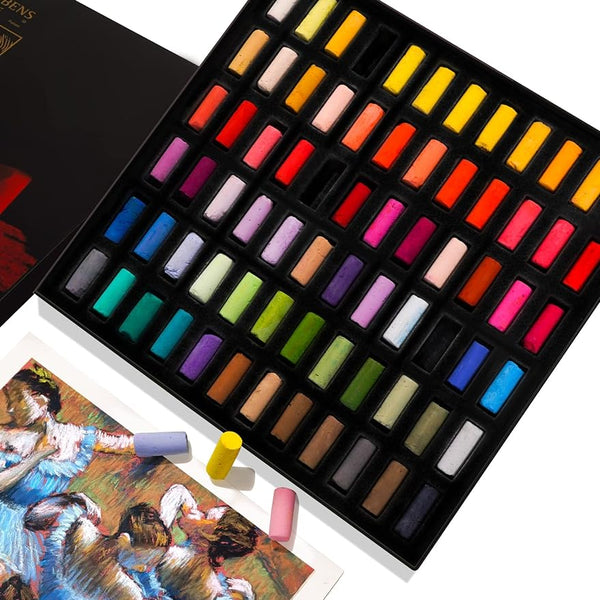 AOOKMIYA Paul Rubens Professional Soft Pastels, Handmade 72 Vibrant Co