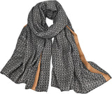 وشاح مصنوع للنساء، وشاح وشال انيق ناعم وخفيف الوزن بلون واحد من فينيزو لجميع المواسم