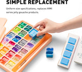 AOOKMIYA HIMI Gouache Paint Jelly Cup Refill, 4 Pack 30g, Single Color Paint for Artists & Hobby Painters, Unique Design In Jelly Cup Rich Pigment, Non Fading Art Supplies for Canvas and Paper Painting(RED)