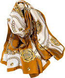 وشاح ساتان عصري وطويل وخفيف الوزن بتصميم رائج مصنوع من حرير ملبيري 100% للنساء من نيويرير