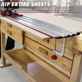 Milescraft 1409 Track Saw Guide – Universal Compatibility for Circular Saws with Blades up to 7-1/4”. 50” Cutting Range with 2” Cutting Depth. All Aluminum Construction. Expandable Cutting Range