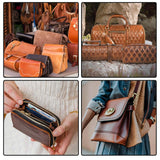 Goyappin Leather Press Machine Leather Hole Punch Tool for DIY Leather Craft Punching Holes Cutting, Forming Pressing, Install Rivets and Snap Buttons, Belt Hole Puncher for Leather