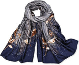 وشاح مصنوع للنساء، وشاح وشال انيق ناعم وخفيف الوزن بلون واحد من فينيزو لجميع المواسم