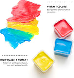 AOOKMIYA HIMI Gouache Paint Jelly Cup Refill, 4 Pack 30g, Single Color Paint for Artists & Hobby Painters, Unique Design In Jelly Cup Rich Pigment, Non Fading Art Supplies for Canvas and Paper Painting(RED)