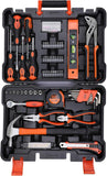 BLACK+DECKER 126 Pieces Hand Tool Kit In Kitbox For Home Diy & Professional USe, Orange/Black - Bmt126C,