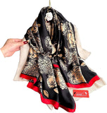 وشاح حريمي حريري الملمس وعصري وطويل وخفيف الوزن من واي إم إكس إتش إتش بي، شال للوقاية من الشمس