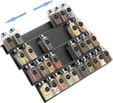 EOGILY Spice Drawer Organizer, Acrylic Spice Rack Organizer for Kitchen Drawer, 4 Slanted Tier Expandable Drawer Inserts for Spices, for Cabinet (Style 5#)