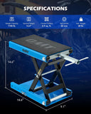 Orion Motor Tech Dilated Scissor Lift Jack for Street Bike Cruiser Adventure Touring Motorcycle
