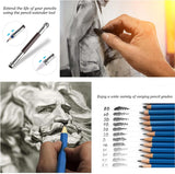 83Pcs Sketch Lápis Set Art Painting Set Esboço Cor Lápis de chumbo Alta qualidade Set Art Lápis Profissional com saco