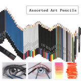 83Pcs Sketch Lápis Set Art Painting Set Esboço Cor Lápis de chumbo Alta qualidade Set Art Lápis Profissional com saco