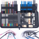 83Pcs Sketch Lápis Set Art Painting Set Esboço Cor Lápis de chumbo Alta qualidade Set Art Lápis Profissional com saco